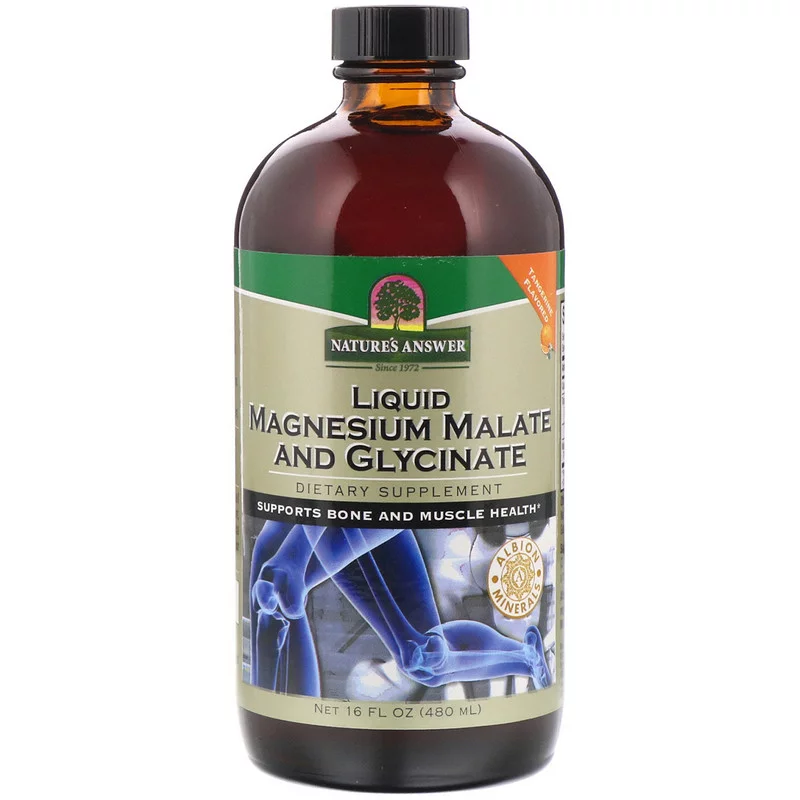 Nature's Answer, Liquid Magnesium Malate and Glycinate, Tangerine Flavor