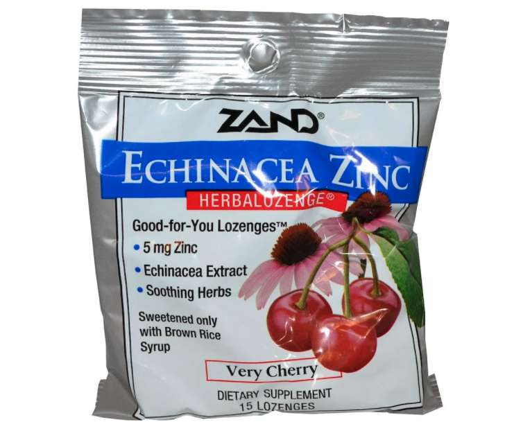 Zand Echinacea Zinc Herbalozenge　サクランボ風トローチ　15粒